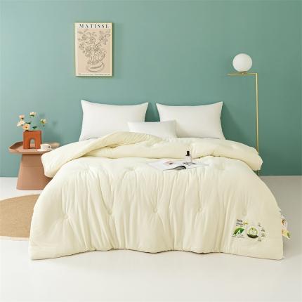 亚龙 2023新款软糯大豆玉米被春秋被冬被 米白