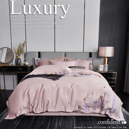 91家纺网 家纺一手货源 找家纺 总宅家居2024新款180支阿克苏长绒棉刺绣全棉四件套-慕森