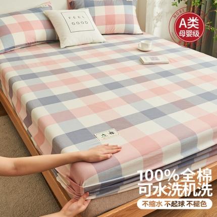 91家纺网 家纺一手货源 找家纺 （总）21度C 2023新款A类全棉色织水洗棉单品床笠