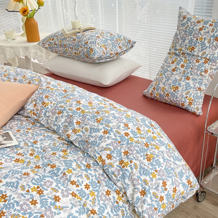 91家纺网 家纺一手货源 找家纺 安莱生活 2022新款秋冬家用60支纯棉印花三四件套 复古系类-半糖主义