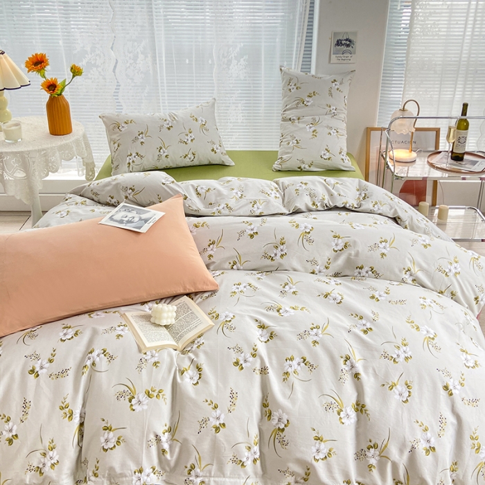 91家纺网 家纺一手货源 找家纺 安莱生活 2022新款秋冬家用60支纯棉印花三四件套 复古系类-西林娜