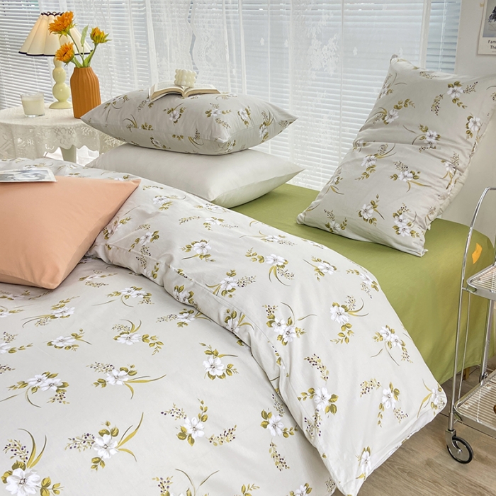 91家纺网 家纺一手货源 找家纺 安莱生活 2022新款秋冬家用60支纯棉印花三四件套 复古系类-西林娜