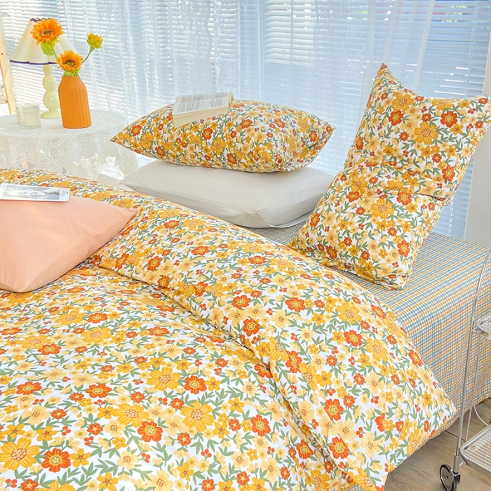 91家纺网 家纺一手货源 找家纺 安莱生活 2022新款秋冬家用60支纯棉印花三四件套 复古系列-采薇