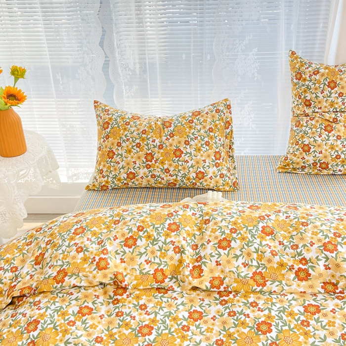 91家纺网 家纺一手货源 找家纺 安莱生活 2022新款秋冬家用60支纯棉印花三四件套 复古系列-采薇