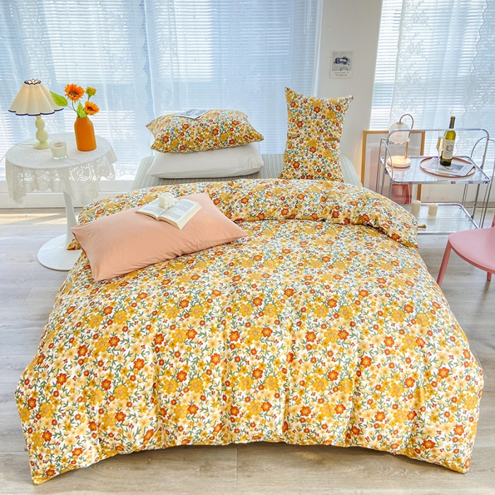 91家纺网 家纺一手货源 找家纺 安莱生活 2022新款秋冬家用60支纯棉印花三四件套 复古系列-采薇