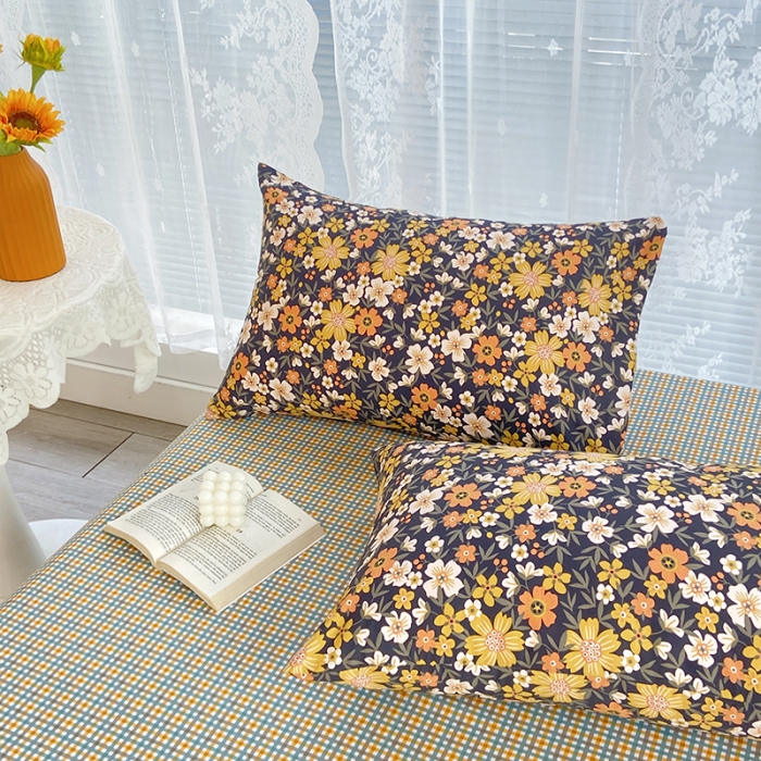 91家纺网 家纺一手货源 找家纺 安莱生活 2022新款秋冬家用60支纯棉印花三四件套 复古系列-采薇-灰