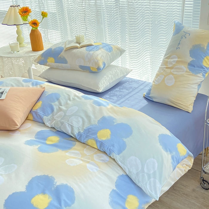 91家纺网 家纺一手货源 找家纺 安莱生活 2022新款秋冬家用60支纯棉印花三四件套 梦幻系类-花开故里