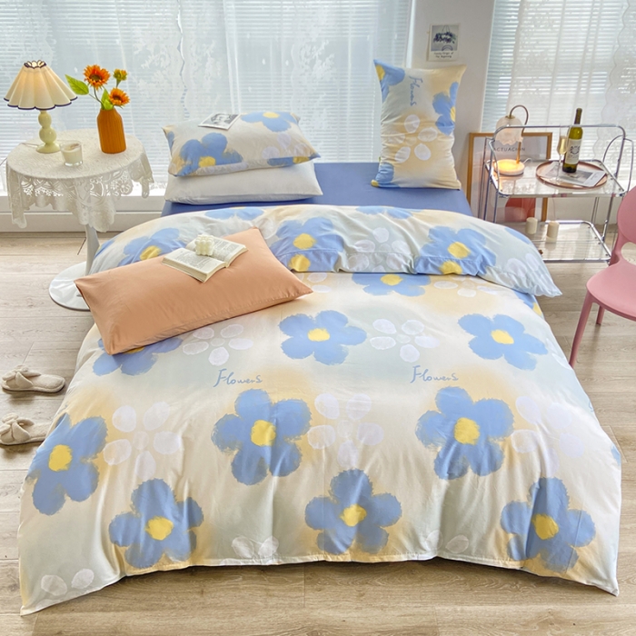 91家纺网 家纺一手货源 找家纺 安莱生活 2022新款秋冬家用60支纯棉印花三四件套 梦幻系类-花开故里