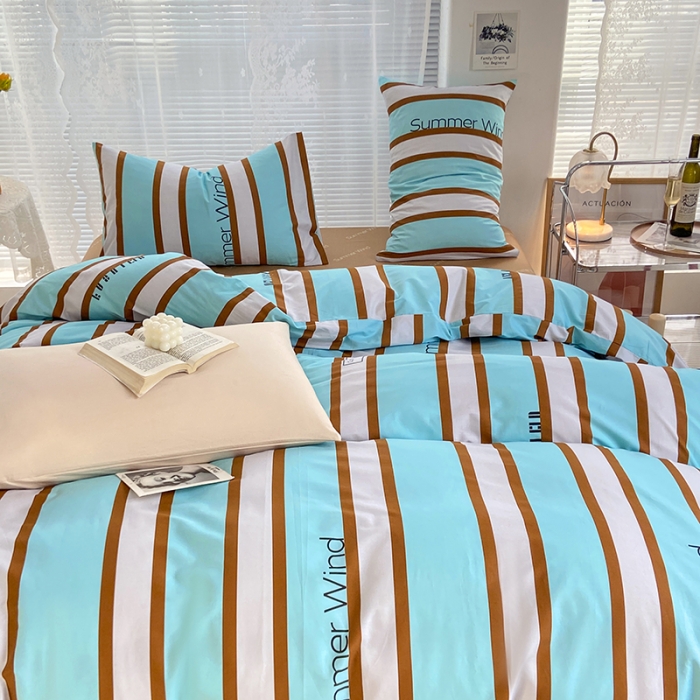 91家纺网 家纺一手货源 找家纺 安莱生活 2022新款秋冬家用60支纯棉印花三四件套 时尚系类-林清轩-兰