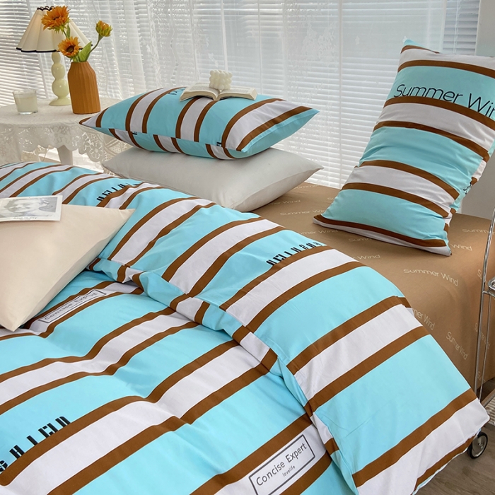 91家纺网 家纺一手货源 找家纺 安莱生活 2022新款秋冬家用60支纯棉印花三四件套 时尚系类-林清轩-兰