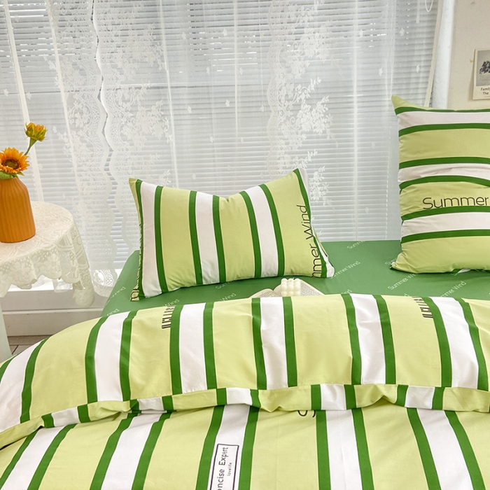 91家纺网 家纺一手货源 找家纺 安莱生活 2022新款秋冬家用60支纯棉印花三四件套 时尚系类-林清轩-绿