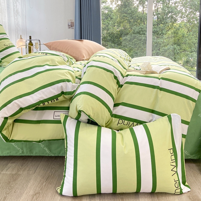 91家纺网 家纺一手货源 找家纺 安莱生活 2022新款秋冬家用60支纯棉印花三四件套 时尚系类-林清轩-绿