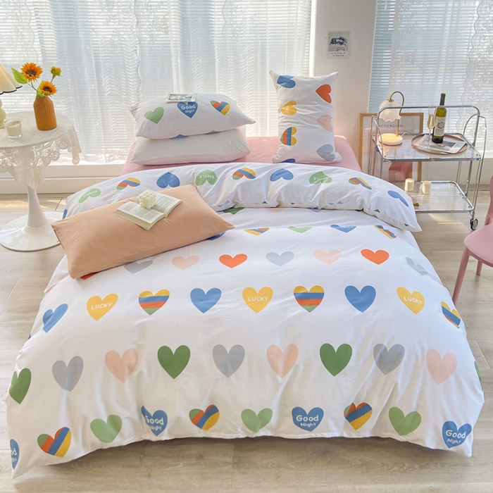 91家纺网 家纺一手货源 找家纺 安莱生活 2022新款秋冬家用60支纯棉印花三四件套 时尚系类-蜜桃日记