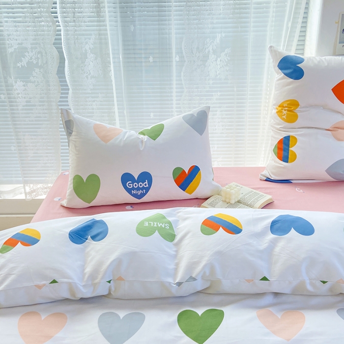 91家纺网 家纺一手货源 找家纺 安莱生活 2022新款秋冬家用60支纯棉印花三四件套 时尚系类-蜜桃日记