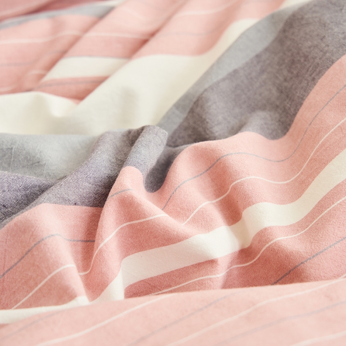 91家纺网 家纺一手货源 找家纺 21度C 2023新款A类全棉色织水洗棉单品被套 豆蔻粉