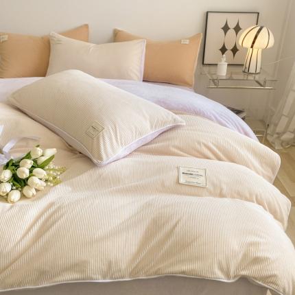 91家纺网 家纺一手货源 找家纺 冬季牛奶法兰绒珊瑚加绒冬天双面绒面床单被套四件套