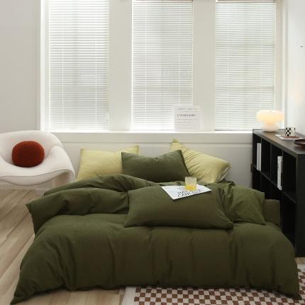 91家纺网 家纺一手货源 找家纺 （总）例外Home 2022新款加厚蜂窝全棉提花华夫格四件套