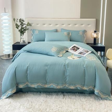 91家纺网 家纺一手货源 找家纺 冬季新品加厚1长绒棉全棉纯棉磨毛刺绣四件套床单被套爆款