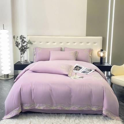 91家纺网 家纺一手货源 找家纺 冬季新品加厚1长绒棉全棉纯棉磨毛刺绣四件套床单被套爆款