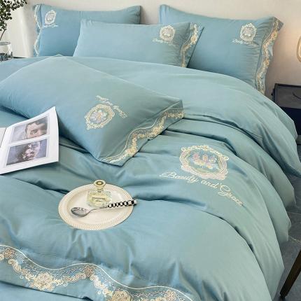 冬季新品加厚1长绒棉全棉纯棉磨毛刺绣四件套床单被套爆款