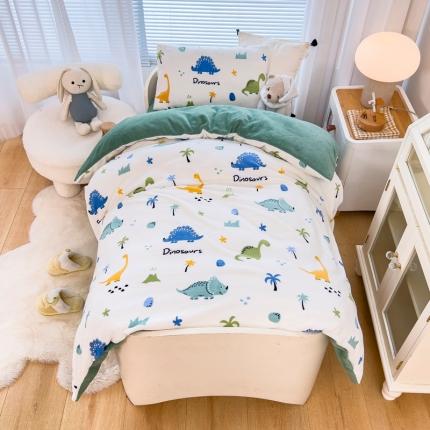 91家纺网 家纺一手货源 找家纺 （总）嗨生活 新款秋冬加厚全消光牛奶绒儿童幼儿园被套盖毯