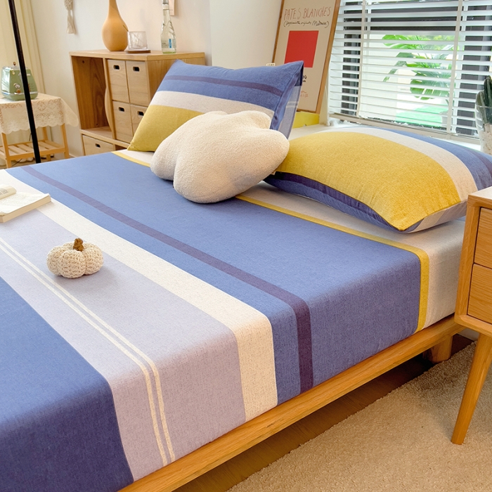 91家纺网 家纺一手货源 找家纺 芃成 2022新款全棉磨毛单床笠 简约风尚