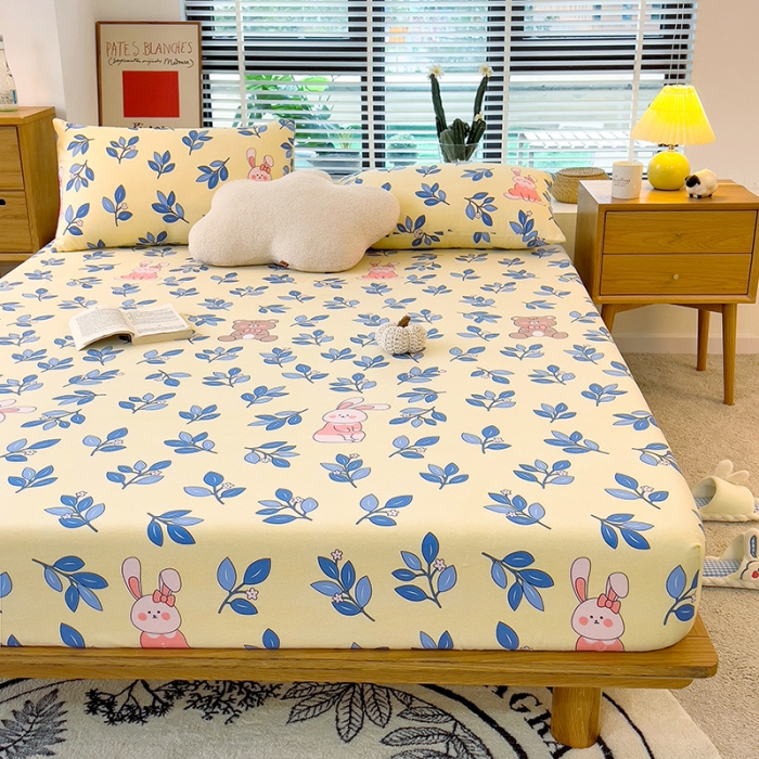 91家纺网 家纺一手货源 找家纺 芃成 2022新款全棉磨毛单床笠 快乐时光