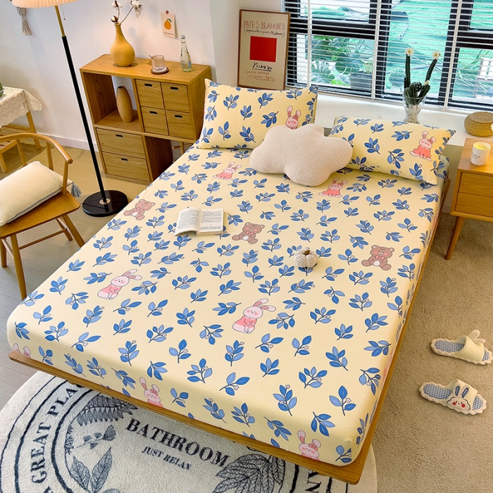 91家纺网 家纺一手货源 找家纺 芃成 2022新款全棉磨毛单床笠 快乐时光