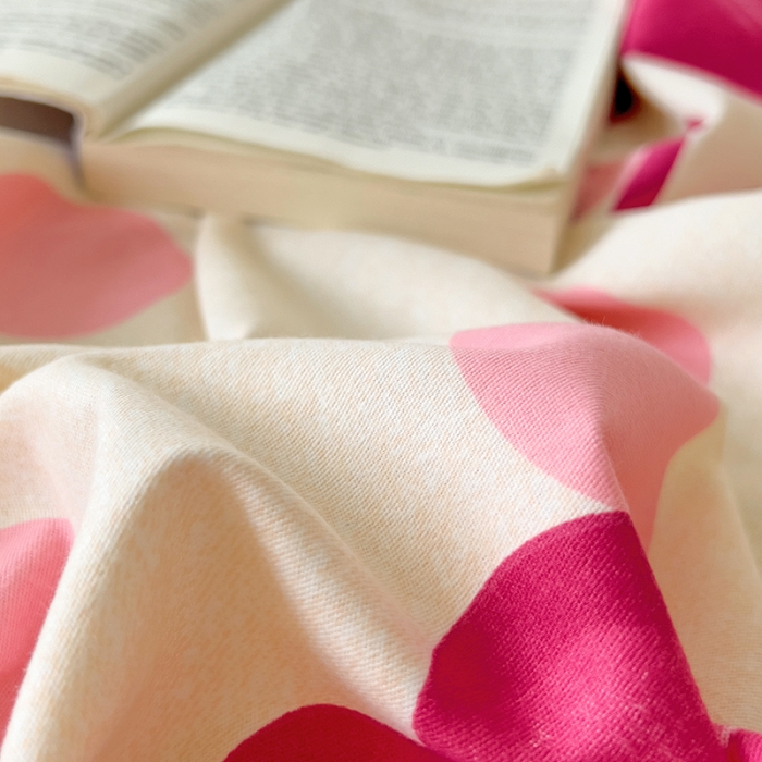 91家纺网 家纺一手货源 找家纺 芃成 2022新款全棉磨毛单床笠 流星花园 粉