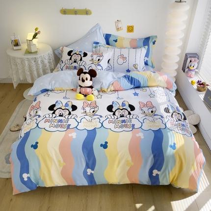 91家纺网 家纺一手货源 找家纺 小芽 迪士尼植物羊绒四件套 米妮之家