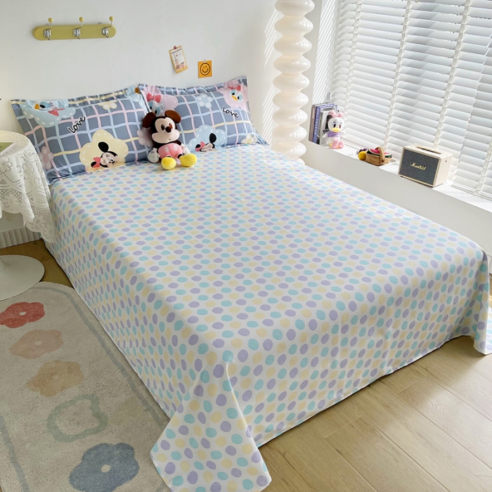 91家纺网 家纺一手货源 找家纺 小芽 迪士尼植物羊绒四件套 米妮与黛西