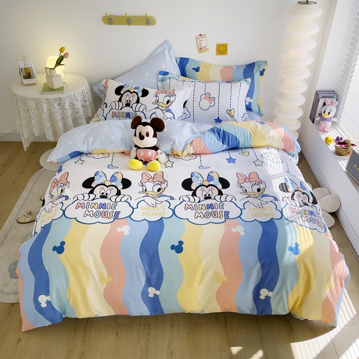 91家纺网 家纺一手货源 找家纺 小芽 迪士尼植物羊绒四件套 米妮之家