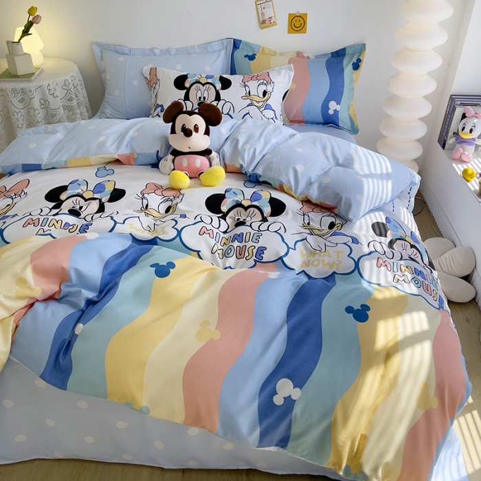 91家纺网 家纺一手货源 找家纺 小芽 迪士尼植物羊绒四件套 米妮之家