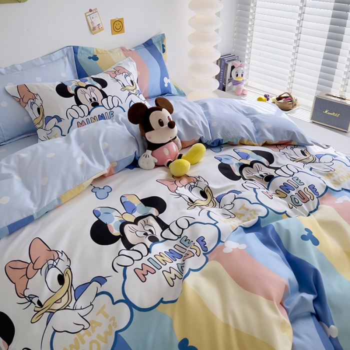 91家纺网 家纺一手货源 找家纺 小芽 迪士尼植物羊绒四件套 米妮之家