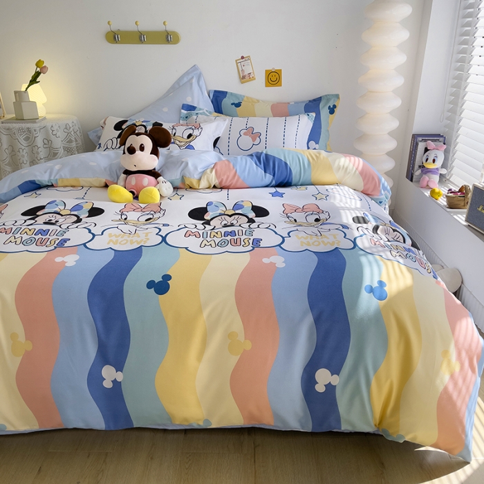 91家纺网 家纺一手货源 找家纺 小芽 迪士尼植物羊绒四件套 米妮之家