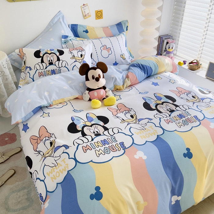 91家纺网 家纺一手货源 找家纺 小芽 迪士尼植物羊绒四件套 米妮之家