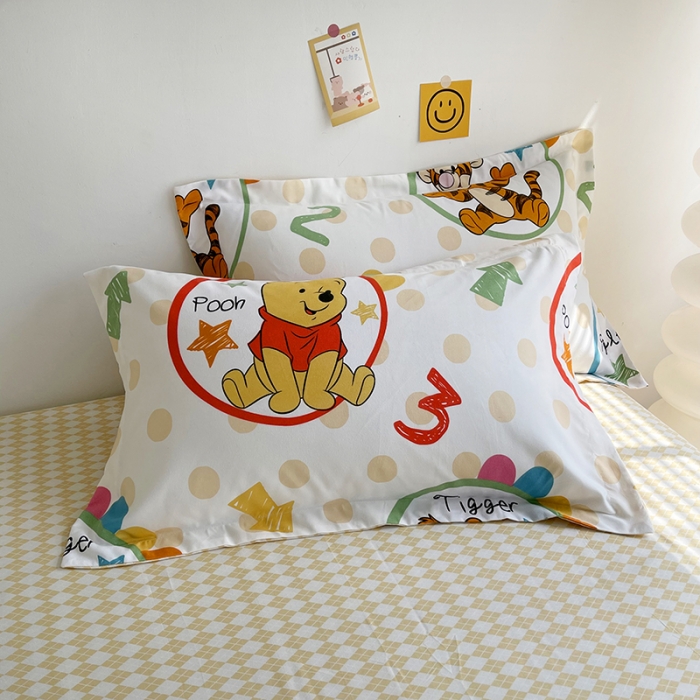 91家纺网 家纺一手货源 找家纺 小芽 迪士尼植物羊绒四件套 维尼伙伴