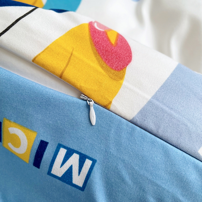 91家纺网 家纺一手货源 找家纺 小芽 迪士尼植物羊绒四件套 字母米奇