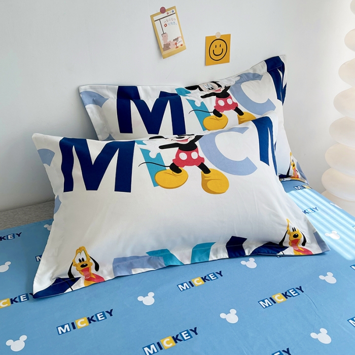 91家纺网 家纺一手货源 找家纺 小芽 迪士尼植物羊绒四件套 字母米奇