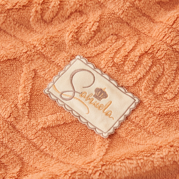 91家纺网 家纺一手货源 找家纺 21度C 2023新款塔复绒+贝贝绒双层复合毯 C条纹-焦糖橙