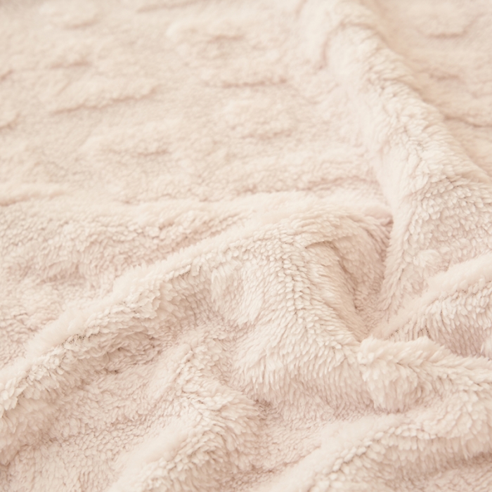 91家纺网 家纺一手货源 找家纺 21度C 2023新款塔复绒+贝贝绒双层复合毯 凌角点-月光黄