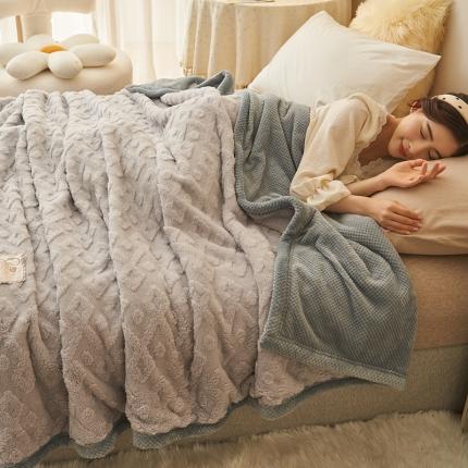 91家纺网 家纺一手货源 找家纺 （总）21度C 2023新款塔复绒+贝贝绒双层复合毯