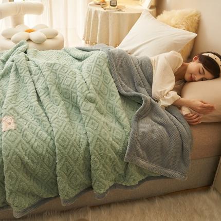 91家纺网 家纺一手货源 找家纺 （总）21度C 2023新款塔复绒+贝贝绒双层复合毯