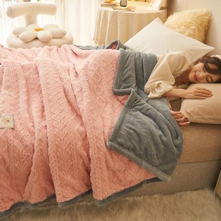 91家纺网 家纺一手货源 找家纺 （总）21度C 2023新款塔复绒+贝贝绒双层复合毯