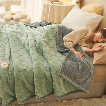 91家纺网 家纺一手货源 找家纺 （总）21度C 2023新款塔复绒+贝贝绒双层复合毯