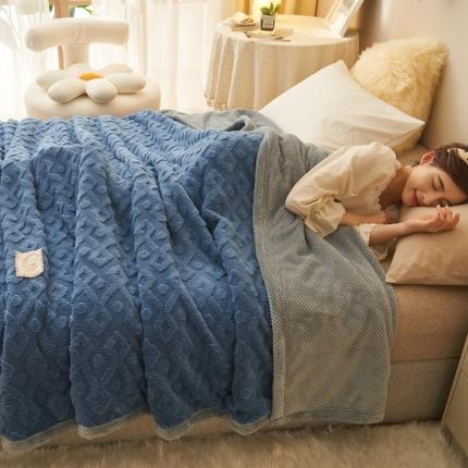 91家纺网 家纺一手货源 找家纺 （总）21度C 2023新款塔复绒+贝贝绒双层复合毯