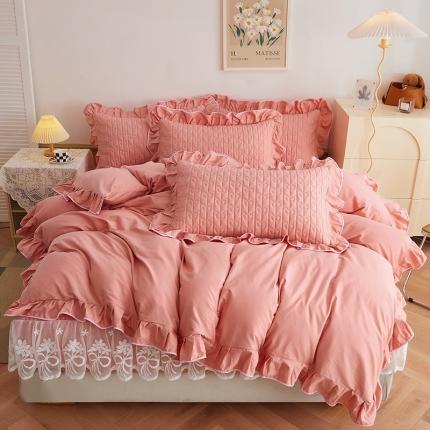 91家纺网 家纺一手货源 找家纺 （总）宜凡 2023新款四季款夹棉小清新床笠四件套