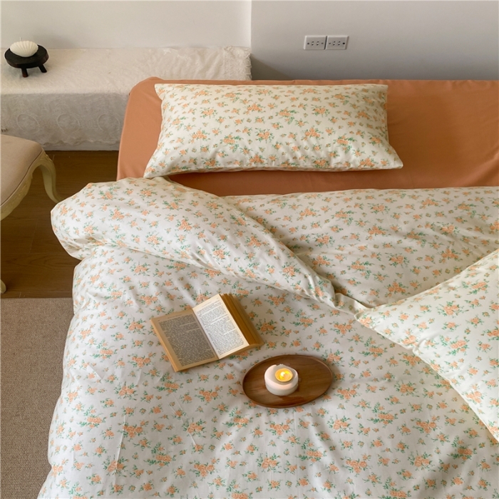 91家纺网 家纺一手货源 找家纺 棉眠 2022新款40支纯棉四件套复古花园 微光