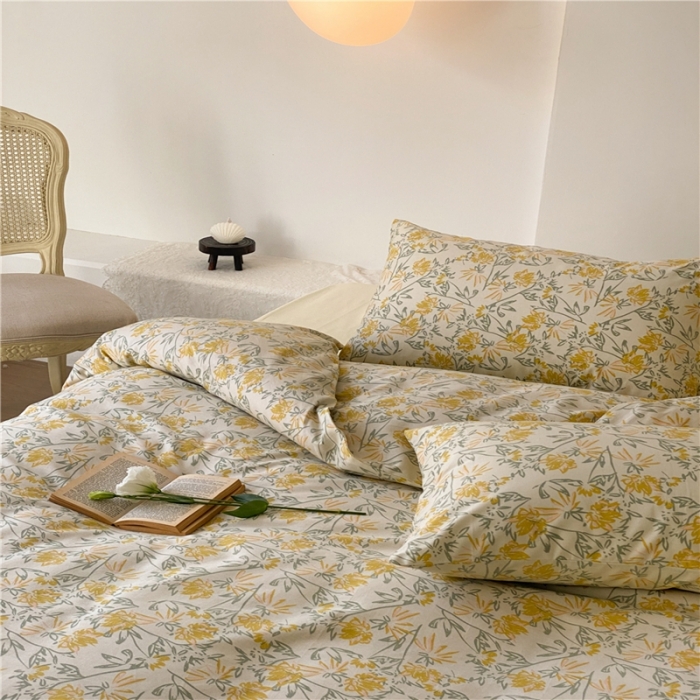 91家纺网 家纺一手货源 找家纺 棉眠 2022新款40支纯棉四件套复古花园 向往烟火