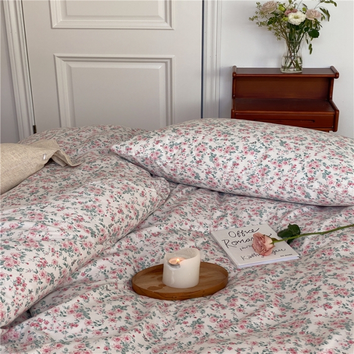 91家纺网 家纺一手货源 找家纺 棉眠 2022新款40支纯棉四件套复古花园 小盼